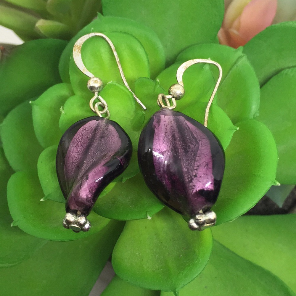 Cute purple stone boho EARTHBOUND earrings